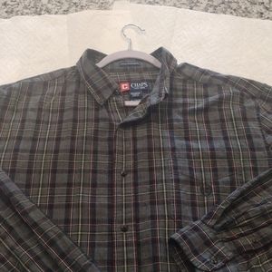 Chaps men's flannel button down long sleeve shirt xxl